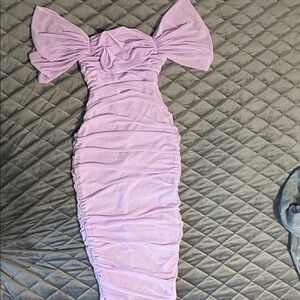 Chic One-Shoulder Lavender Dress